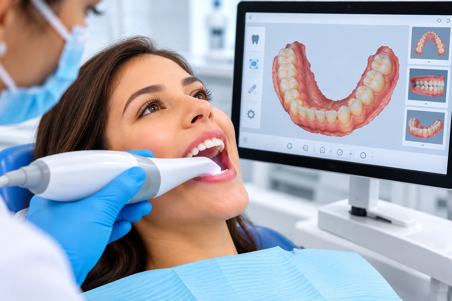 Digital 3D intraoral scan